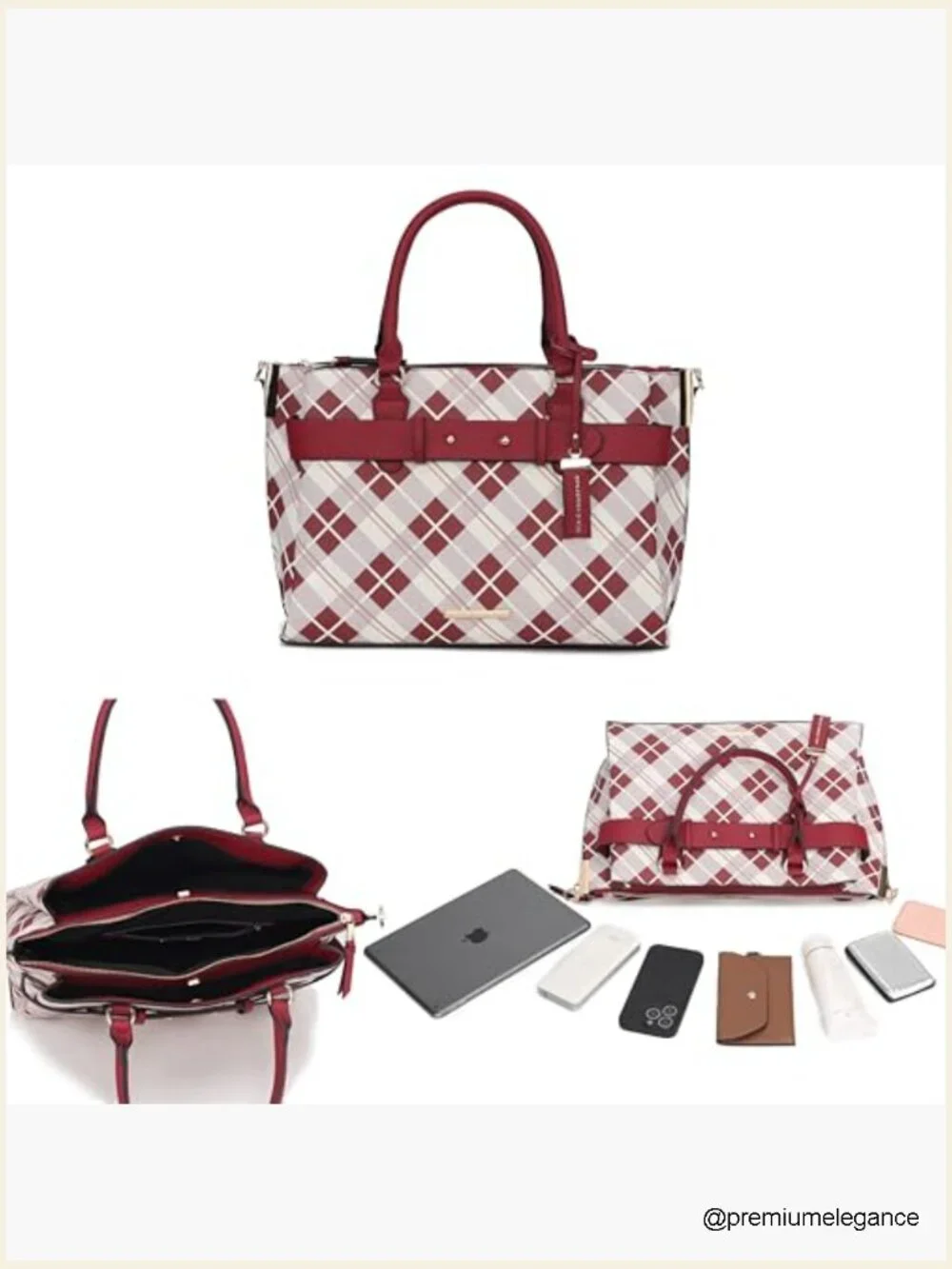 Vegan Leather Satchel Bag Crossbody Shoulder Handbag Top Handle